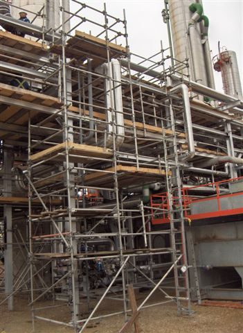 Gas Plant scaffolding