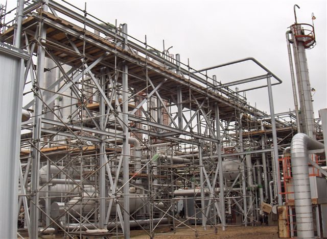 Gas Plant scaffolding