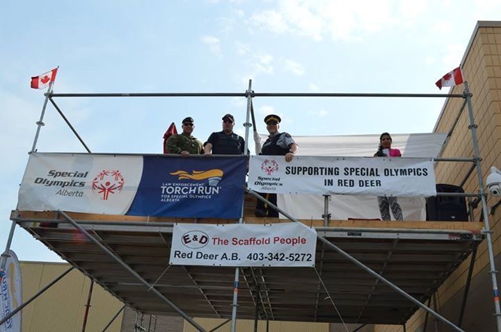 Special Olympics Torch Run scaffolding project
